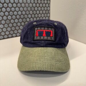 Teddy Fresh Hat Cap Blue Corduroy Embroidered‎ Strapback Streetwear Y2K Casual